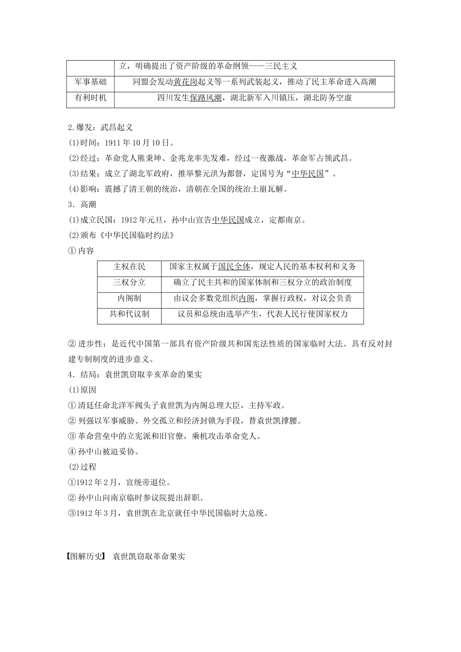 （鲁京津琼专用）版高考历史大一轮复习 第二单元 列强侵华与近代民主革命 第7讲 太平天国运动与辛亥革命教案（含解析）新人教版-新人教版高三全册历史教案_第3页