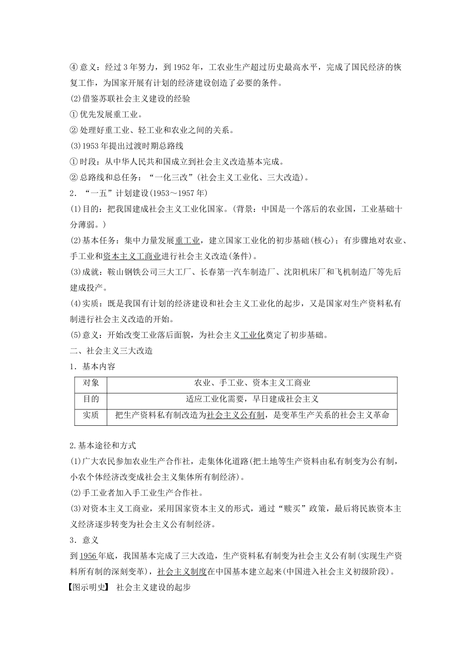 （鲁京津琼专用）版高考历史大一轮复习 第八单元 中国特色社会主义建设的道路与社会生活的变迁 第21讲 20世纪50～70年代中国的经济建设探索教案（含解析）新人教版-新人教版高三全册历史教案_第2页