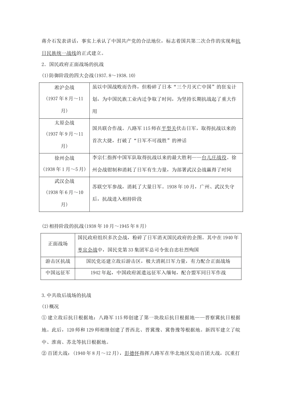 （鲁京津琼专用）版高考历史大一轮复习 第二单元 列强侵华与近代民主革命 第6讲 中华民族的抗日战争教案（含解析）新人教版-新人教版高三全册历史教案_第2页