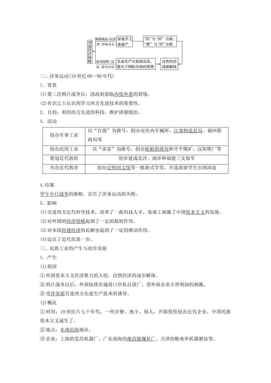 （鲁京津琼专用）版高考历史大一轮复习 第七单元 近代中国社会经济结构的变动与资本主义的曲折发展 第19讲 近代中国社会经济结构的变动教案（含解析）新人教版-新人教版高三全册历史教案_第2页