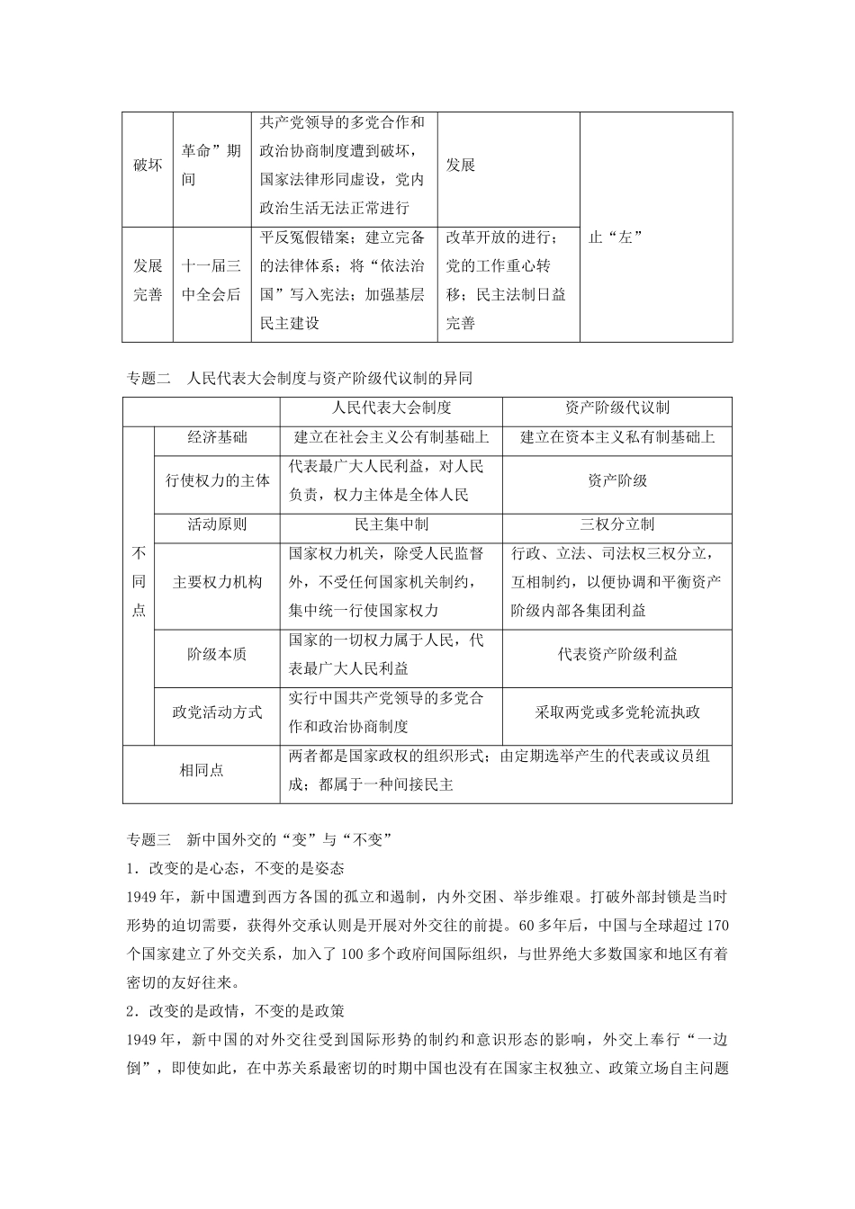 （鲁京津琼专用）版高考历史大一轮复习 第三单元 现代中国的政治建设、祖国统一和对外关系单元综合提升教案（含解析）新人教版-新人教版高三全册历史教案_第2页