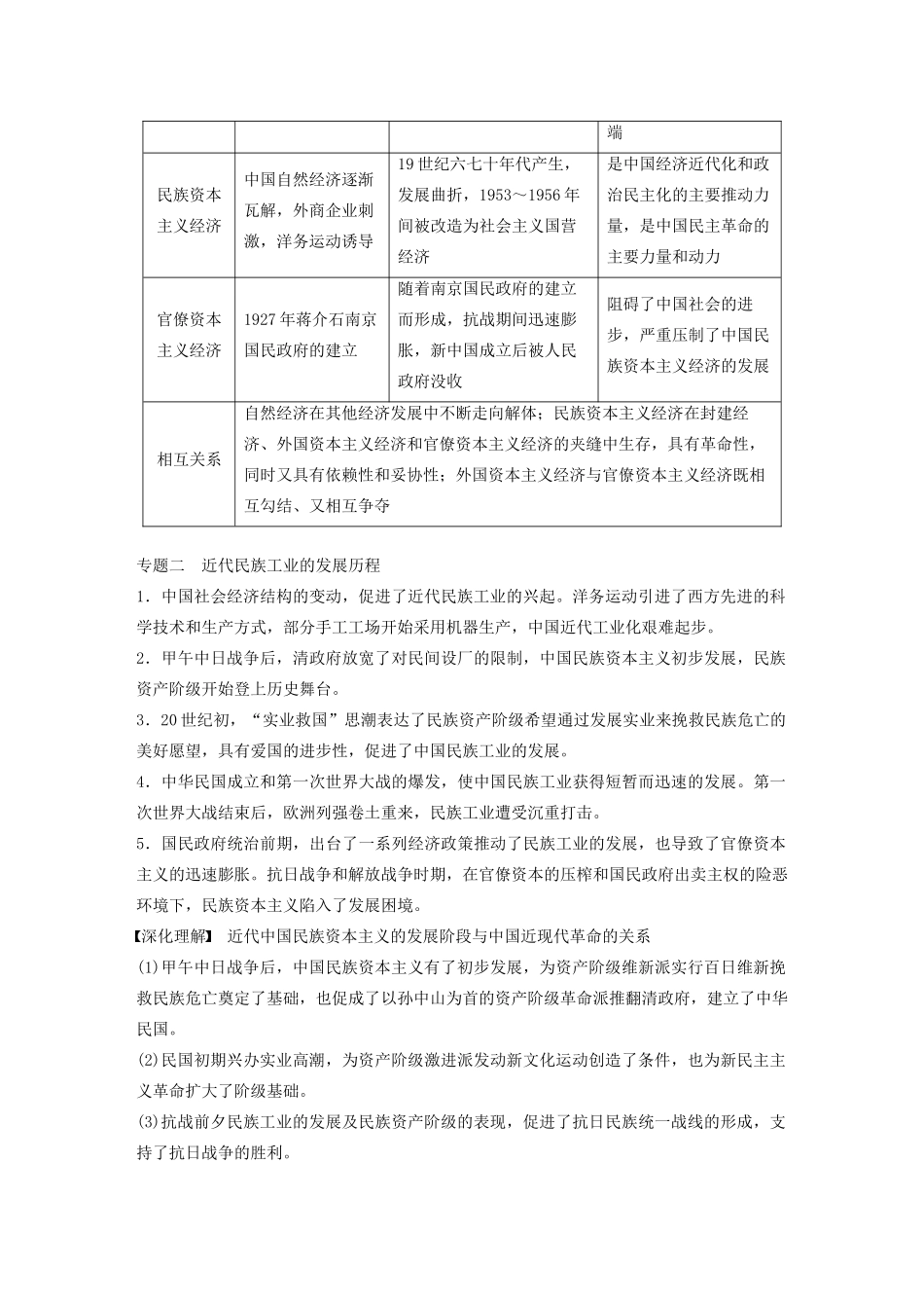 （鲁京津琼专用）版高考历史大一轮复习 第七单元 近代中国社会经济结构的变动与资本主义的曲折发展单元综合提升教案（含解析）新人教版-新人教版高三全册历史教案_第2页