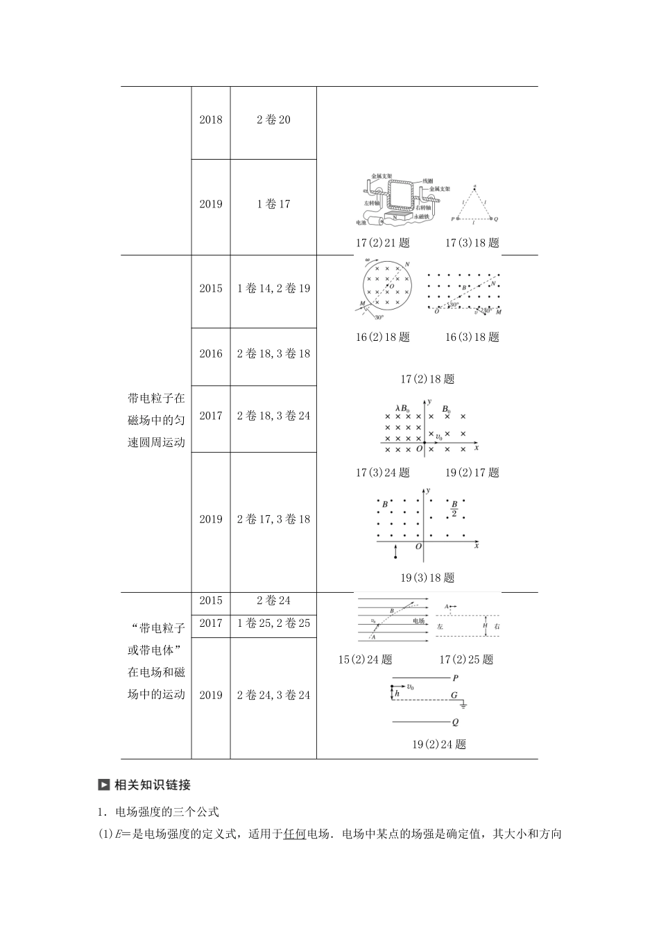 （通用版）高考物理二轮复习 专题五 电场和磁场 第1课时 电场和磁场基本问题讲义-人教版高三全册物理教案_第2页