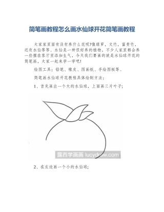 简笔画教程怎么画水仙球开花简笔画教程