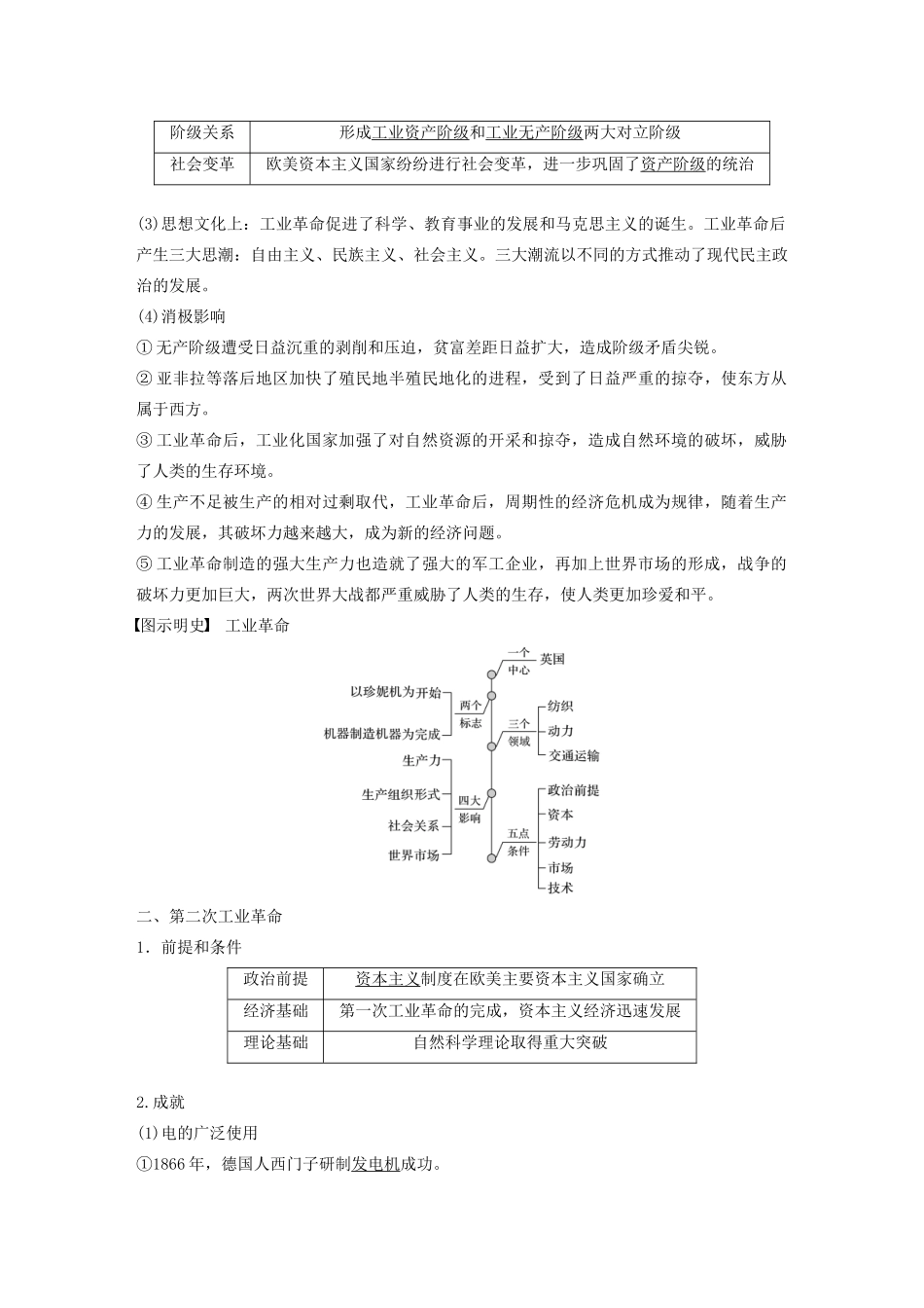 （通史版）版高考历史大一轮复习 第十三单元 西方近代工业文明的确立与纵深发展 第33讲 两次工业革命与资本主义世界市场的形成教案（含解析）新人教版-新人教版高三全册历史教案_第2页