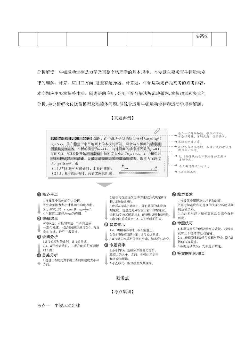 （课标版 A版）物理总复习 专题三 牛顿运动定律教师用书-人教版高三全册物理教案_第2页