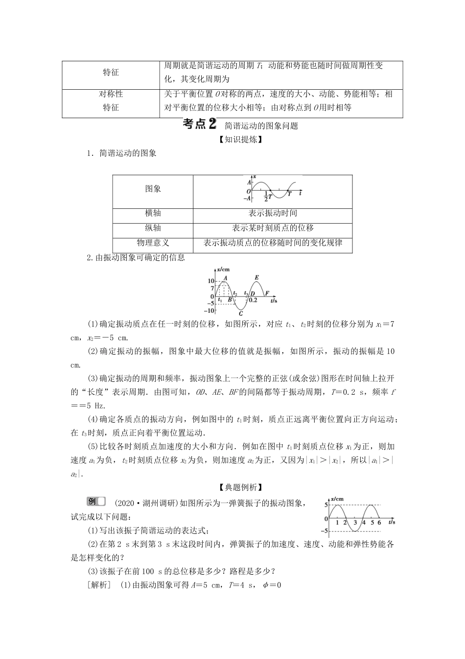 （浙江选考）版高考物理一轮复习 第十章 机械振动与机械波 第1节 机械振动教案-人教版高三全册物理教案_第3页