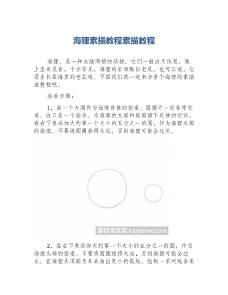 海狸素描教程素描教程