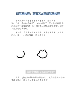 简笔画教程：蓝莓怎么画简笔画教程