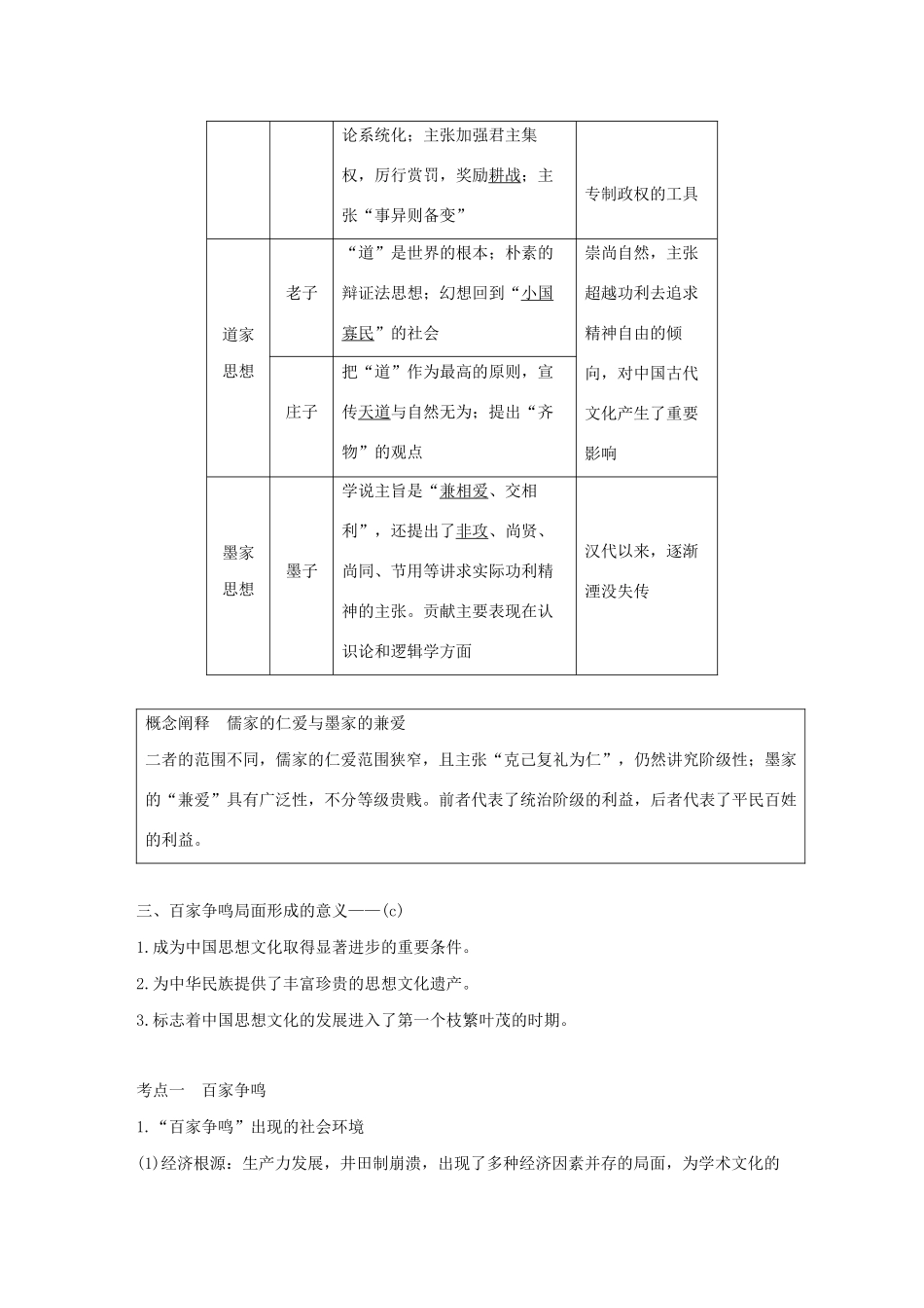 （浙江选考）版高考历史大一轮复习 专题十三 中国传统文化主流思想的演变与古代科技文化 第35讲 百家争鸣教案（含解析）人民版-人民版高三全册历史教案_第3页