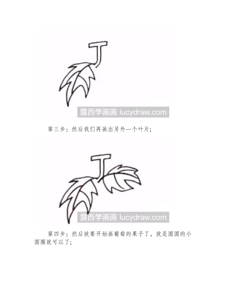 简笔画教程：怎么绘制葡萄简笔画教程_第2页