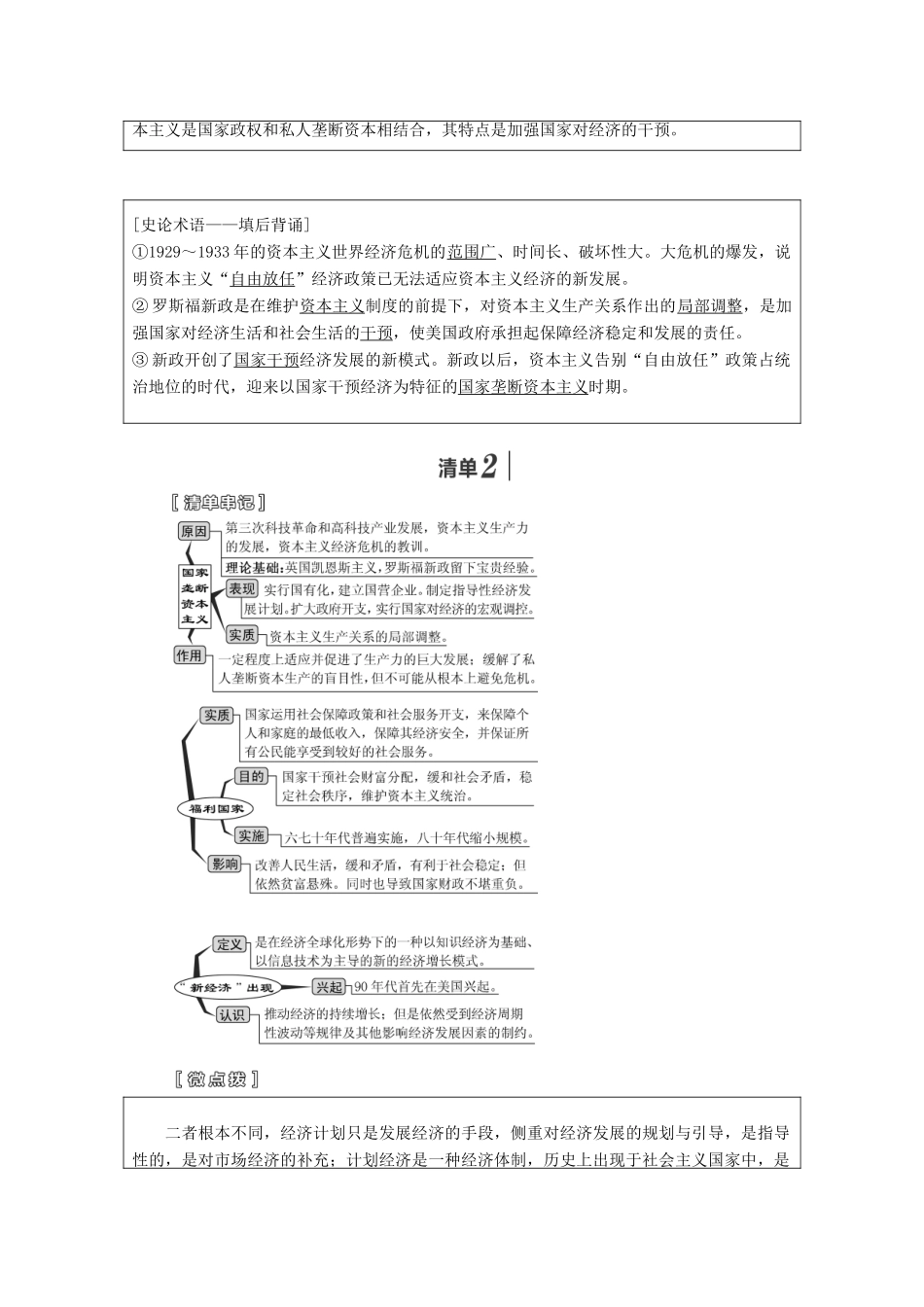 （江苏专用）版高考历史大一轮复习 模块二 第十单元 20世纪世界经济体制的创新与调整及世界经济一体化的进程 第21讲 世界资本主义经济政策的调整教案（含解析）人民版-人民版高三全册历史教案_第3页