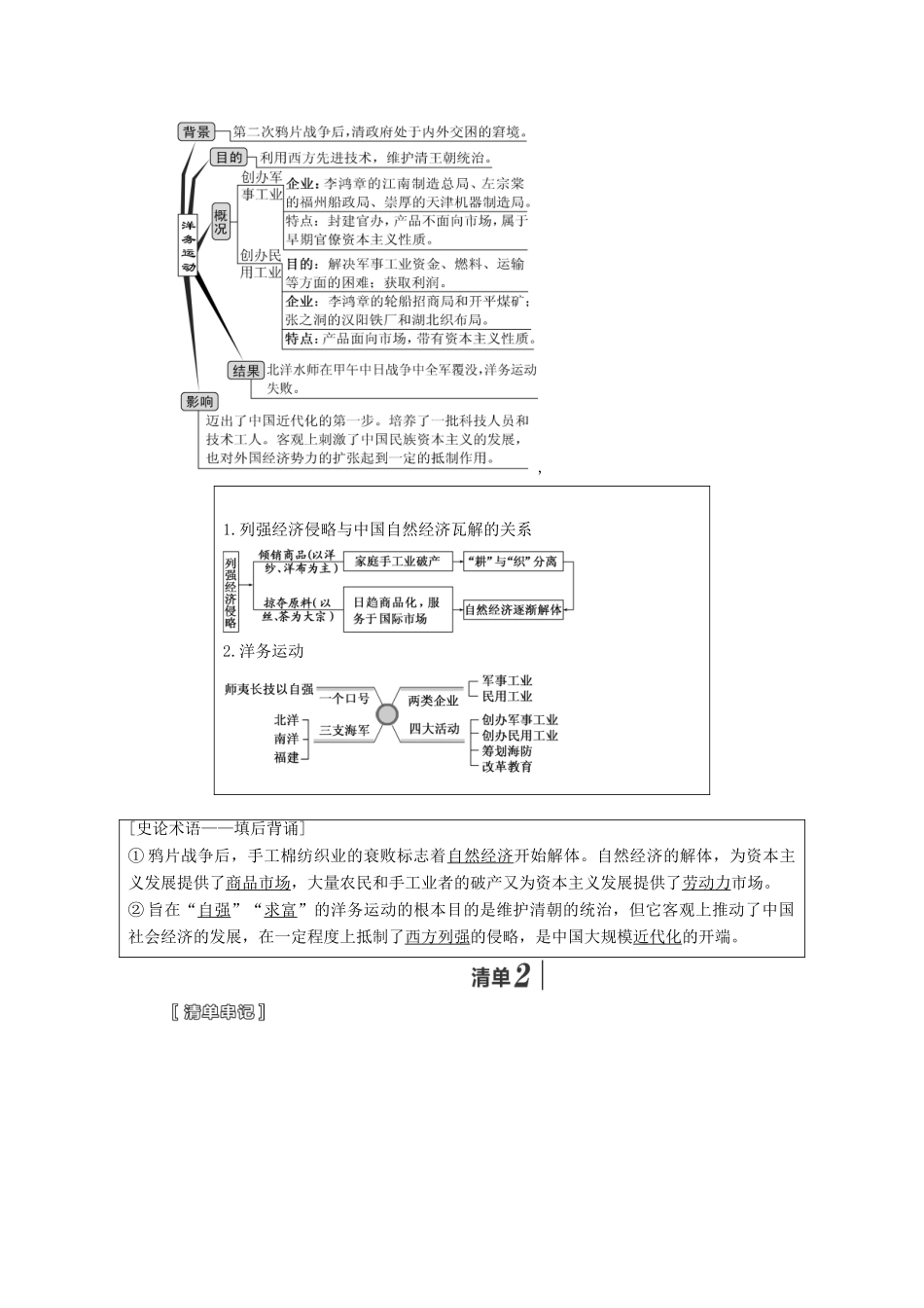 （江苏专用）版高考历史大一轮复习 模块二 第八单元 近代中国资本主义的曲折发展和中国近现代社会生活的变迁 第17讲 近代中国经济结构的变动与资本主义的曲折发展教案（含解析）人民版-人民版高三全册历史教案_第2页
