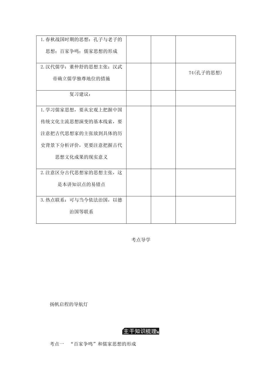 （江苏专版）高考历史总复习 第十六单元 中国传统文化主流思想的演变 第32讲 百家争鸣与汉代儒学教程讲义-人教版高三全册历史教案_第2页