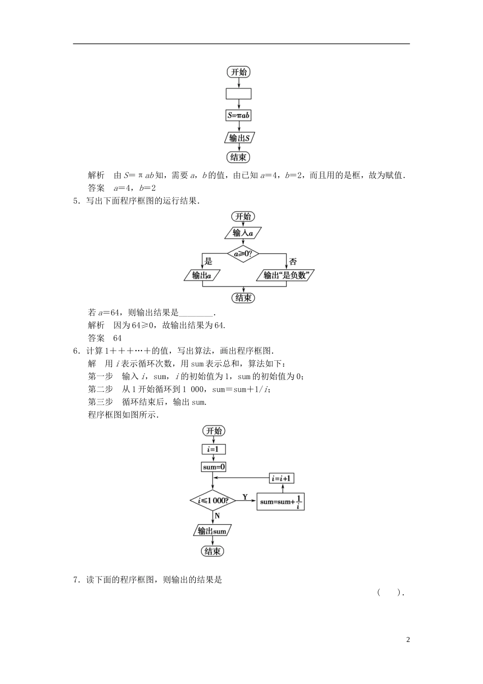 （新课程）高中数学《4.1流程图》评估训练 新人教A版选修1-2_第2页
