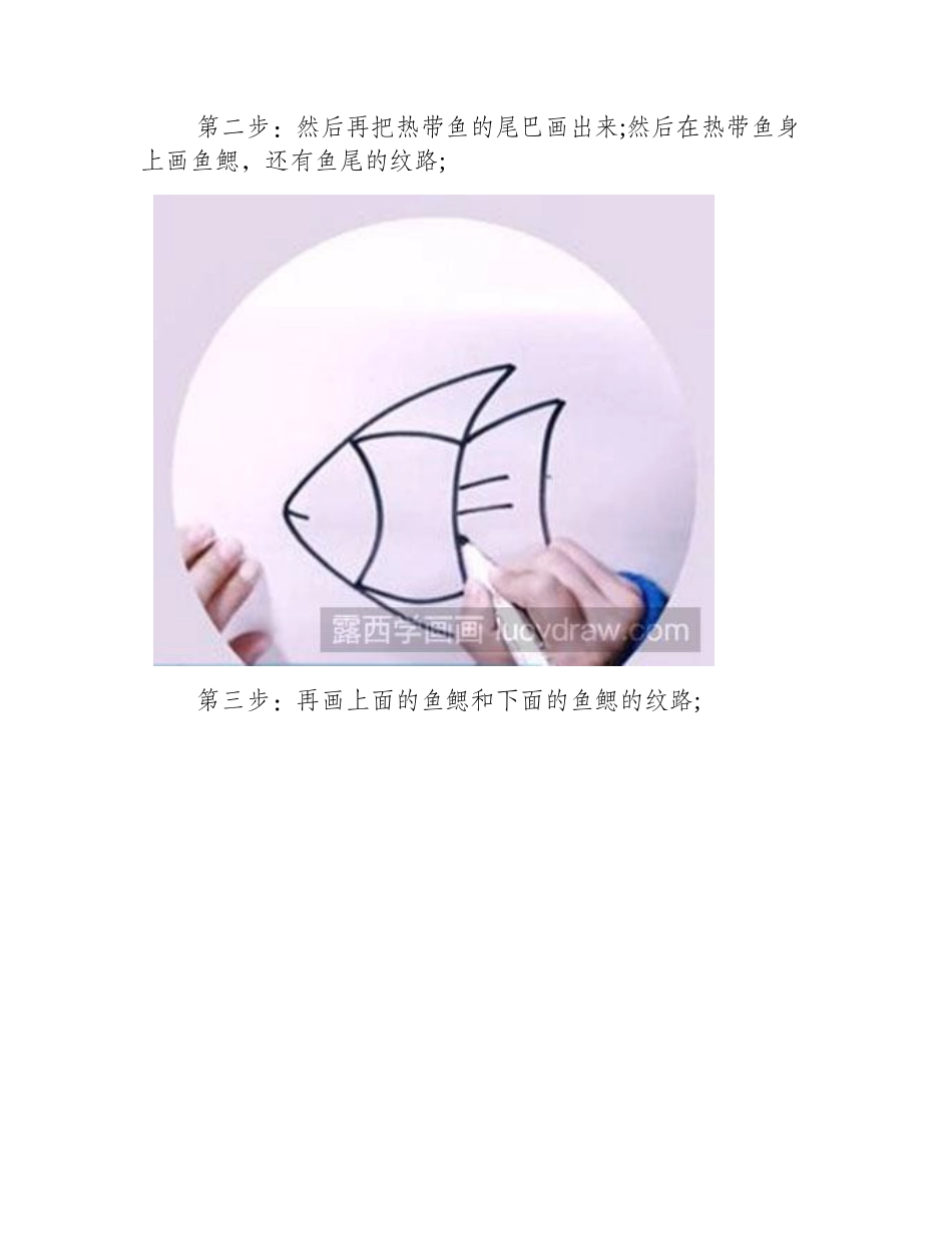 简笔画教程：教你画一条热带鱼简笔画教程_第2页