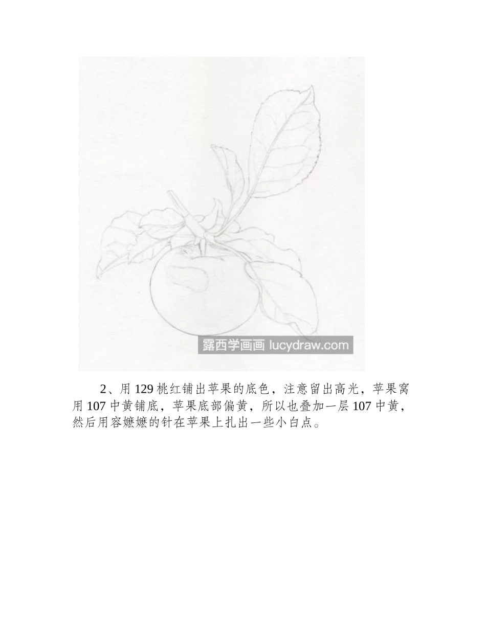 红苹果怎么画_详细的彩铅画教程是什么_彩铅画教程_第2页
