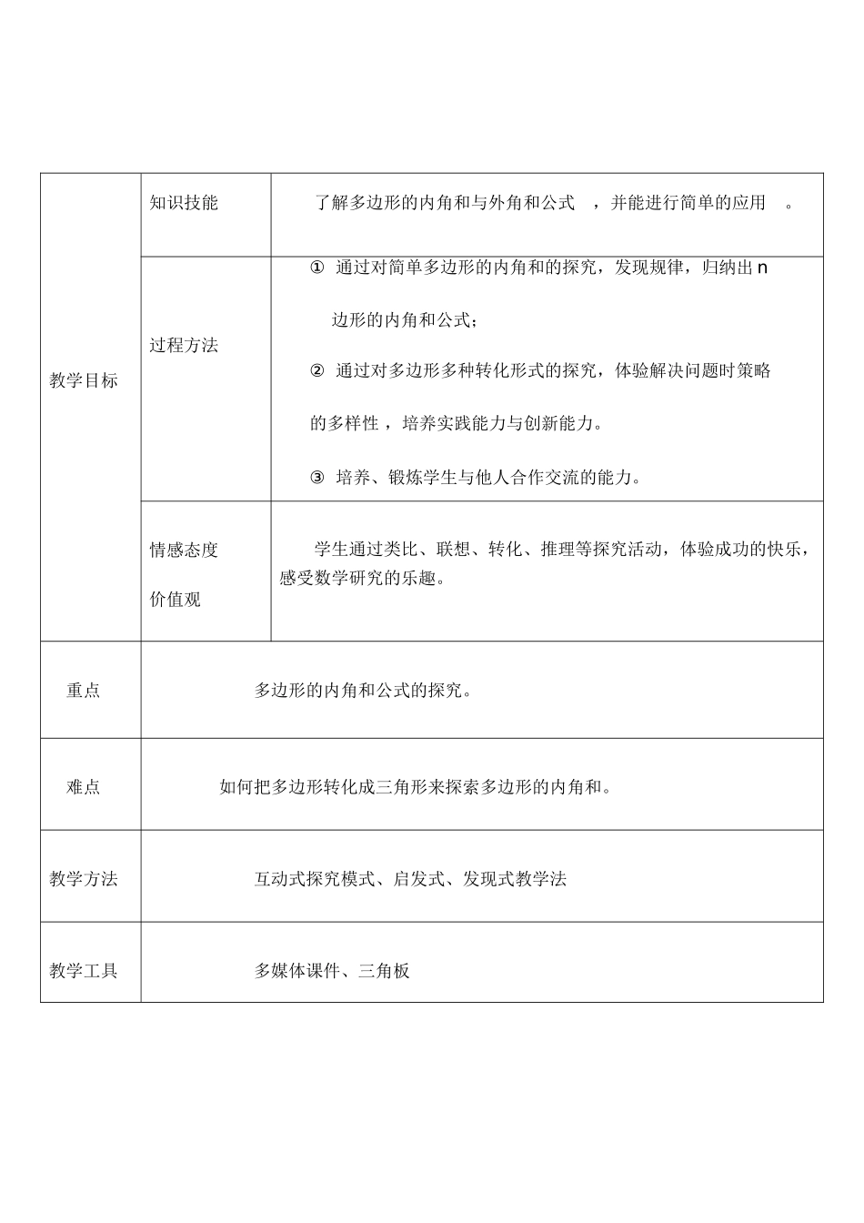 多边形的内角和教案定稿_第3页