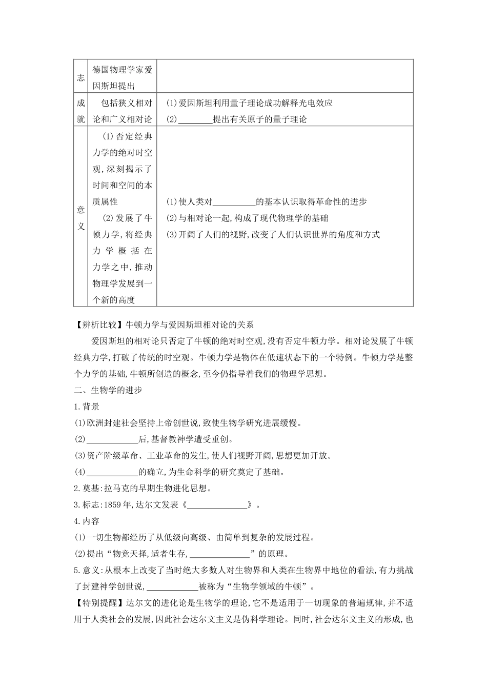 （全品复习方案）高考历史一轮复习 第16单元 近代以来中国和世界的科技发展及文学艺术 第50讲 近代以来世界的科学发展历程教案（含解析）新人教版-新人教版高三全册历史教案_第2页