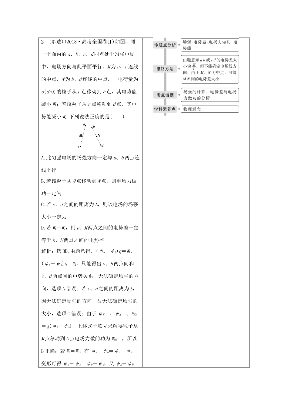 （京津鲁琼专用）高考物理大二轮复习 专题三 第1讲 电场及带电粒子在电场中的运动讲义-人教版高三全册物理教案_第3页