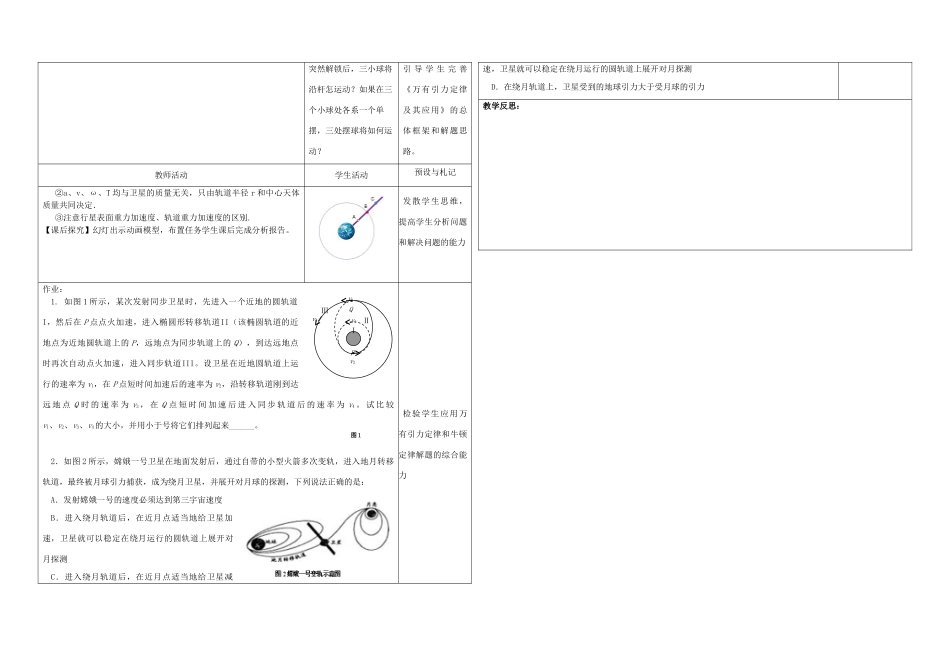 高考物理第一轮复习 万有引力定律及其应用-人造卫星教案 新人教版-新人教版高三全册物理教案_第3页