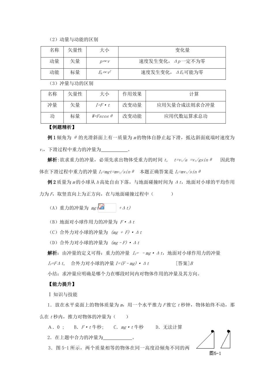 高考物理第一轮 动量专题复习教案 新人教版_第2页