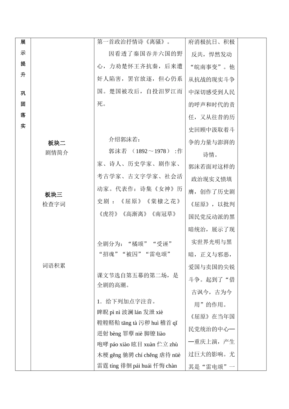 八年级语文雷电颂第一课时教案_第2页