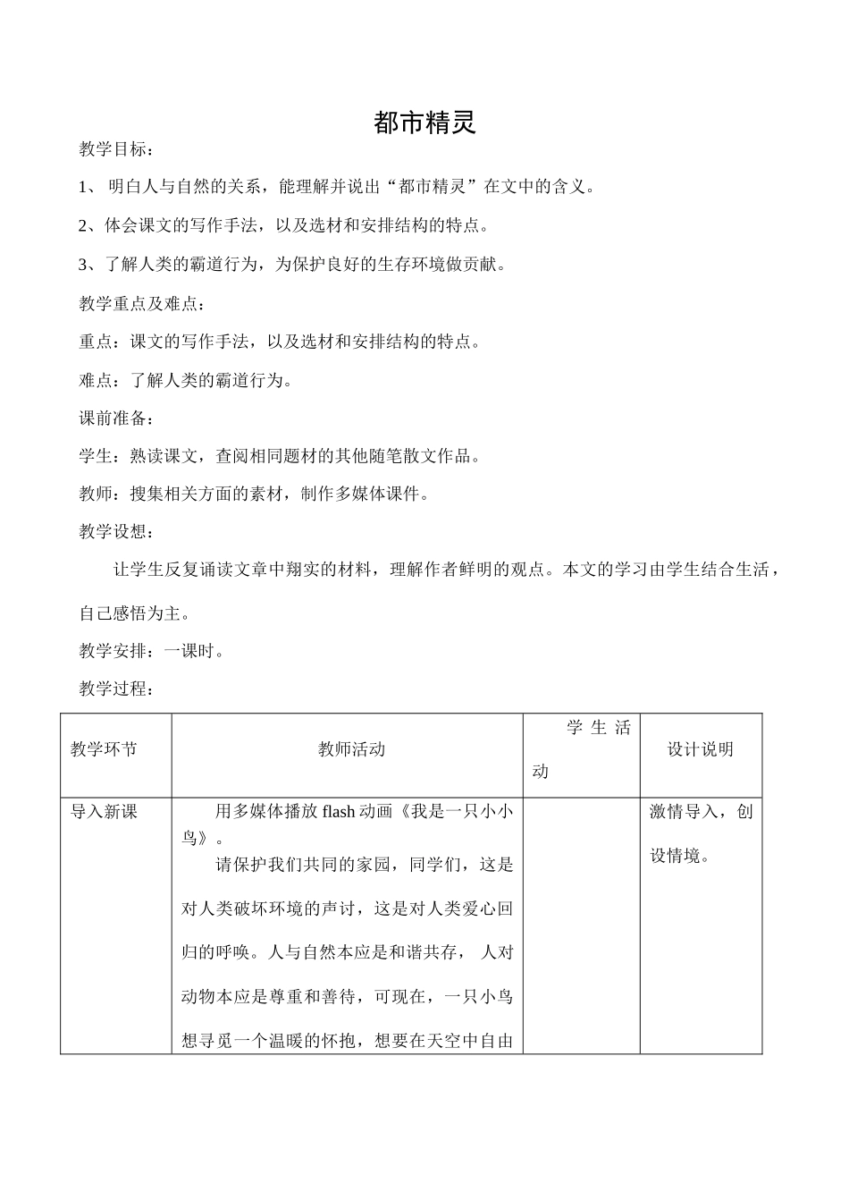 八年级语文苏教版上册 都市精灵_第1页
