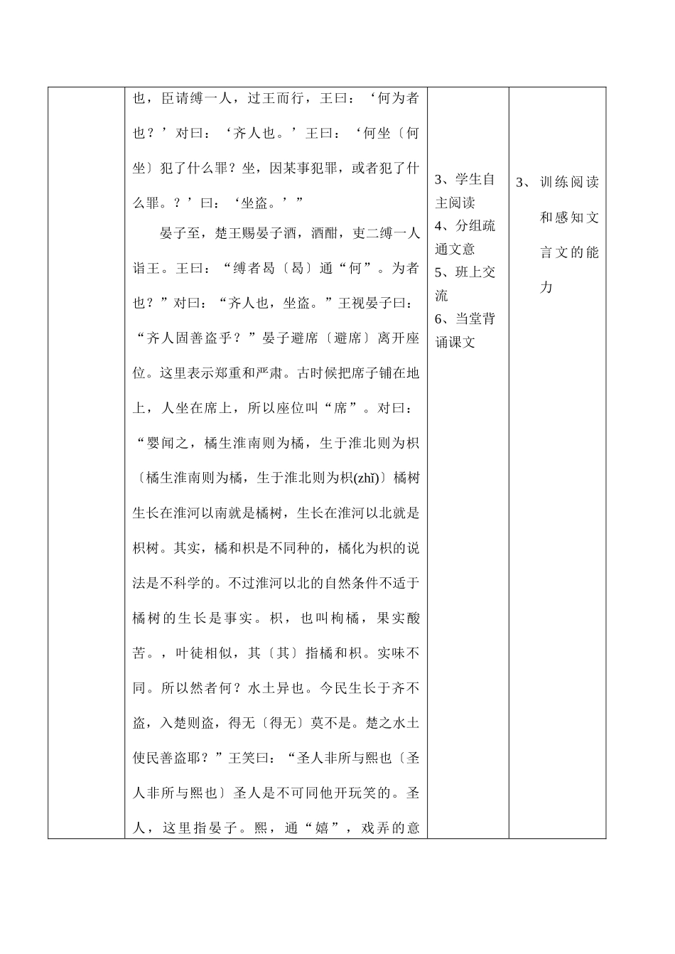八年级语文苏教版上册 晏子使楚_第3页