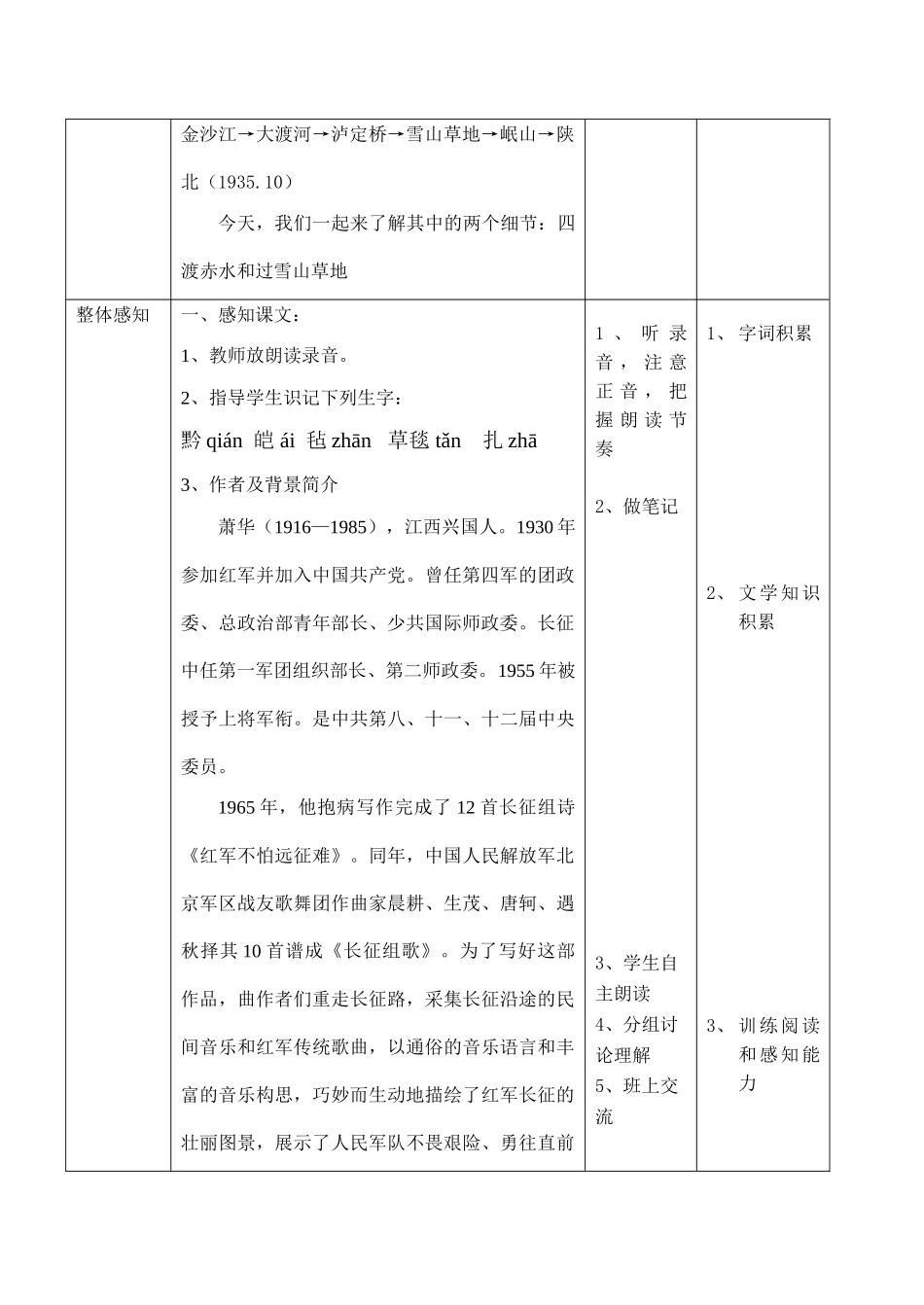 八年级语文苏教版上册 《长征组歌》两首_第2页