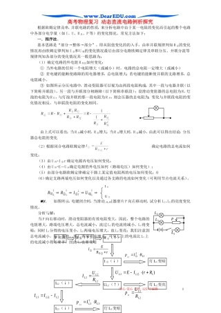 高考物理复习 动态直流电路例析探究