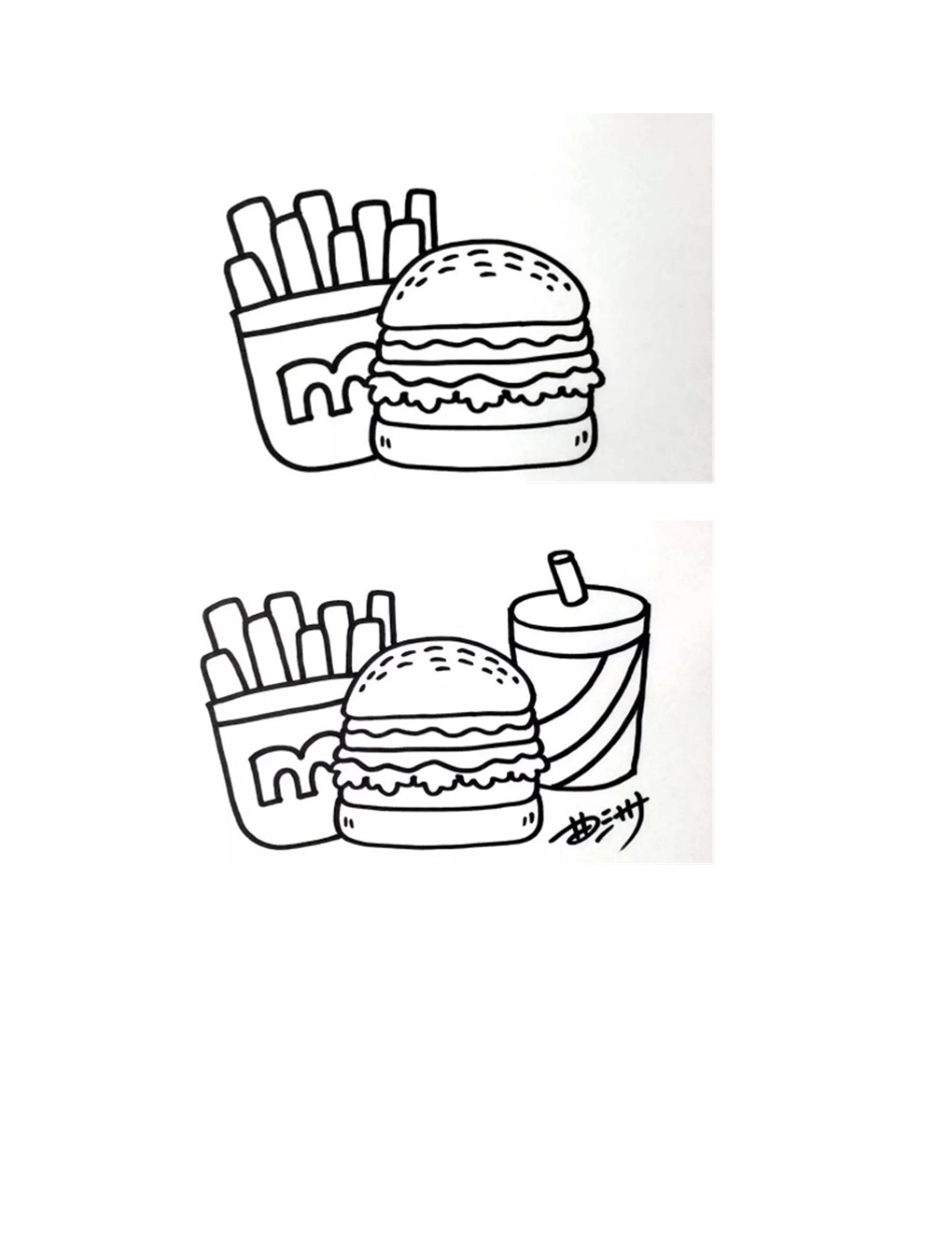 汉堡薯条简笔画简笔画作品4_第2页