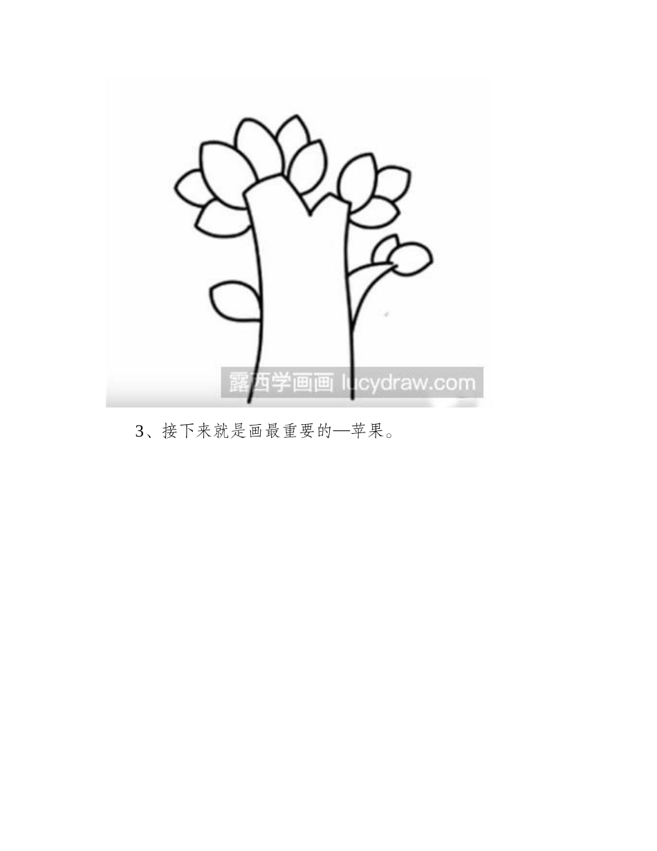 简笔画教程-怎么画一颗苹果树简笔画教程_第2页