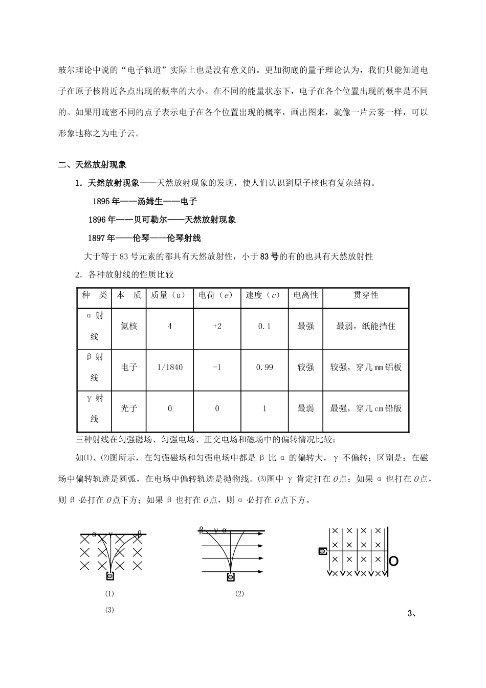 高考物理一轮复习 第十六章 原子和原子核教案-人教版高三全册物理教案_第3页