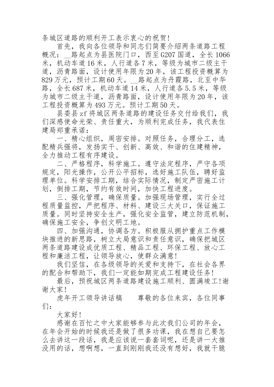 虎年开工领导讲话稿_第2页