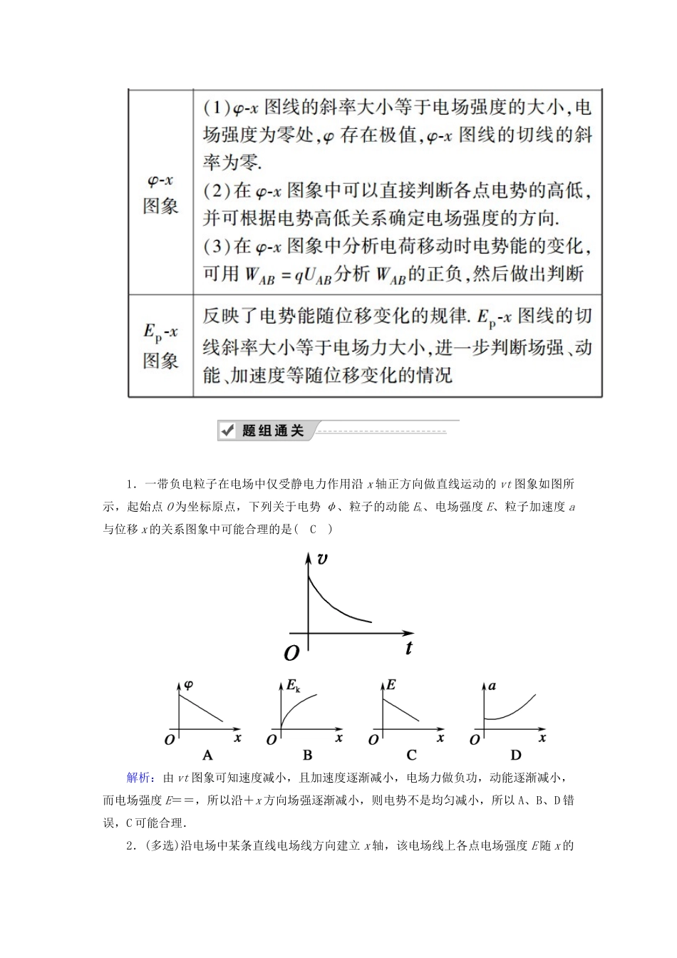 高考物理一轮复习 第七章 专题五 带电粒子（带电体）在电场中运动的综合问题教案 新人教版-新人教版高三全册物理教案_第2页