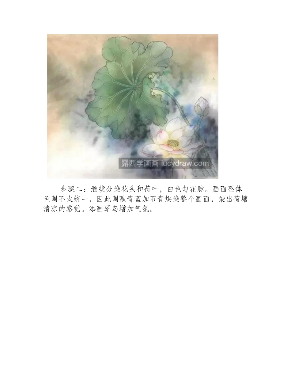 荷叶怎么画_如何运用用泼彩画法_工笔画教程_第2页