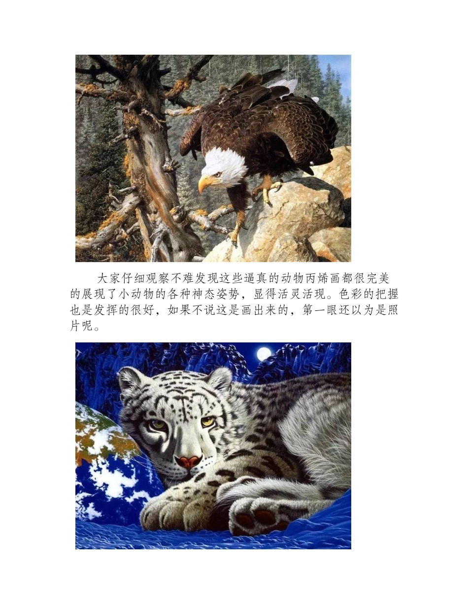 好看逼真的动物丙烯画作品欣赏丙烯画作品_第2页