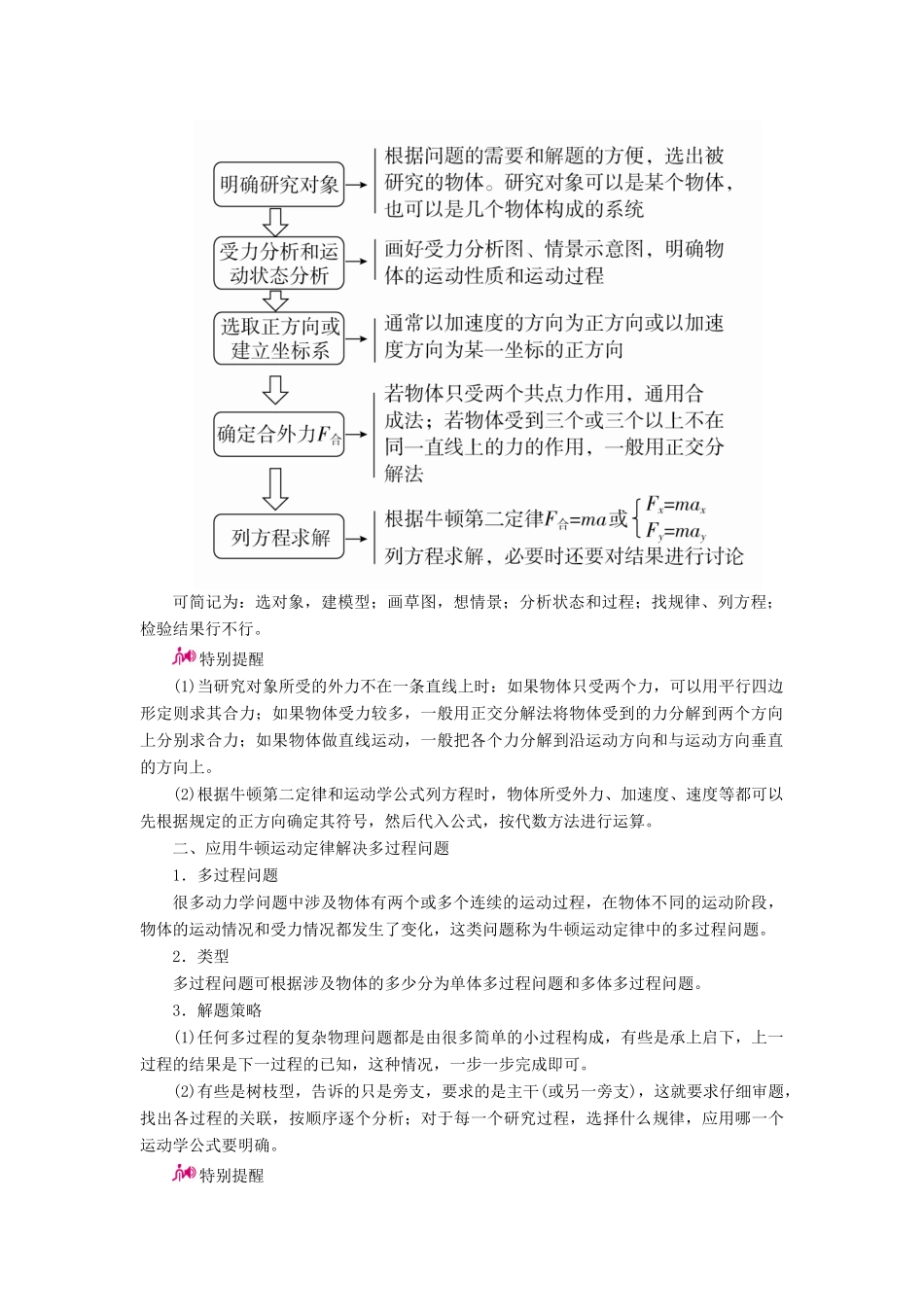 高考物理一轮复习 专题三 牛顿运动定律 考点2 牛顿运动定律的综合应用教案-人教版高三全册物理教案_第3页