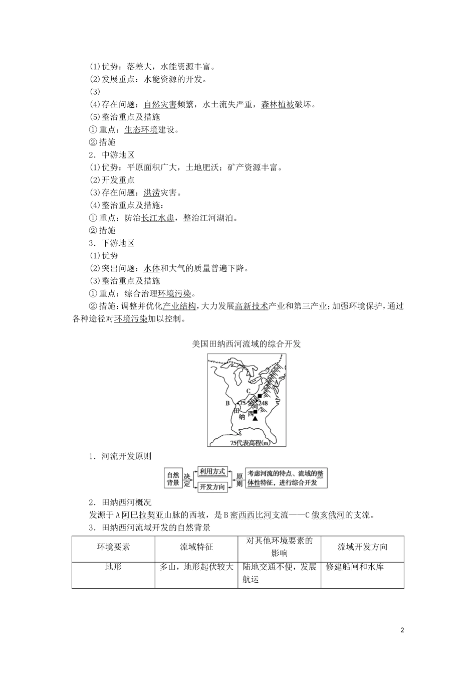高考地理一轮复习 第12单元 区域综合开发与可持续发展 第1讲 流域的综合开发与可持续发展——以长江流域为例教案 鲁教版-鲁教版高三全册地理教案_第2页