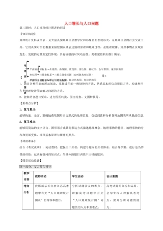 高考地理一轮复习 人口增长与人口问题（第2课时）教案-人教版高三全册地理教案