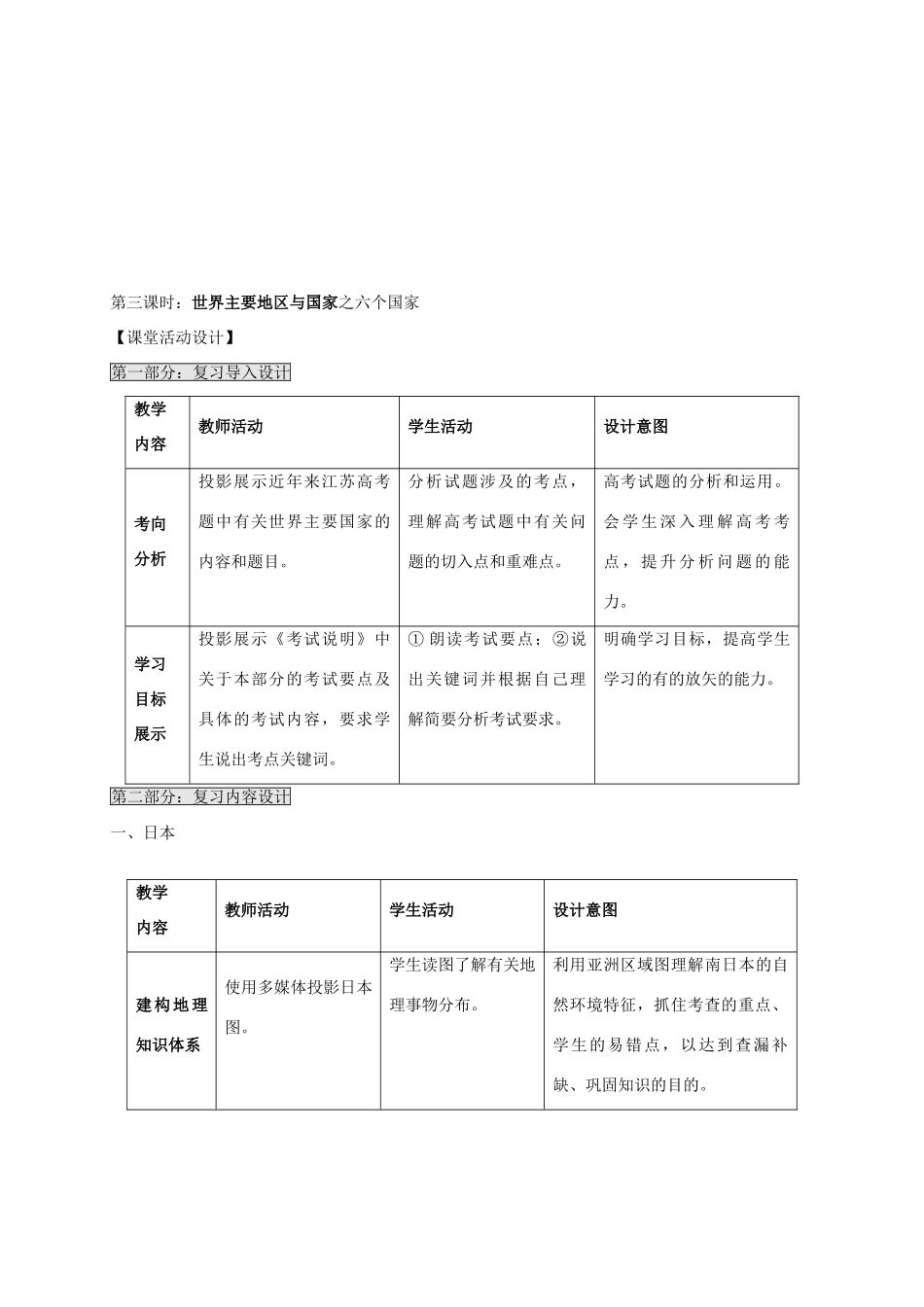 高考地理一轮复习 世界地理（第3课时）教案-人教版高三全册地理教案_第2页