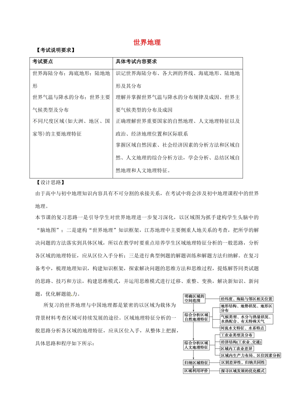 高考地理一轮复习 世界地理（第2课时）教案-人教版高三全册地理教案_第1页