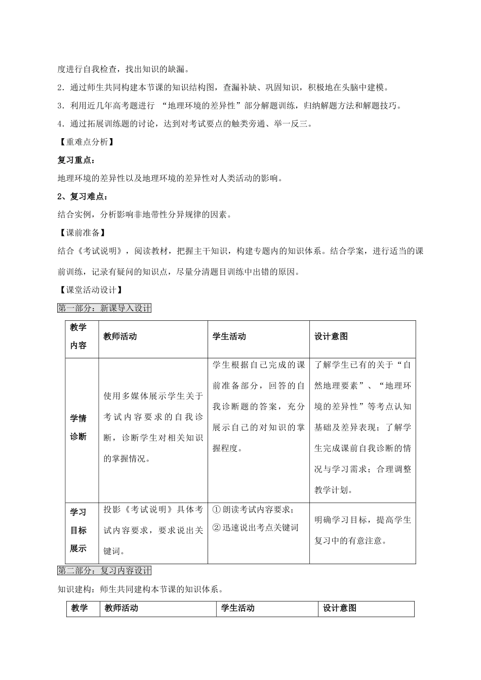 高考地理 自然环境的整体性和差异性（第2课时）教案-人教版高三全册地理教案_第2页