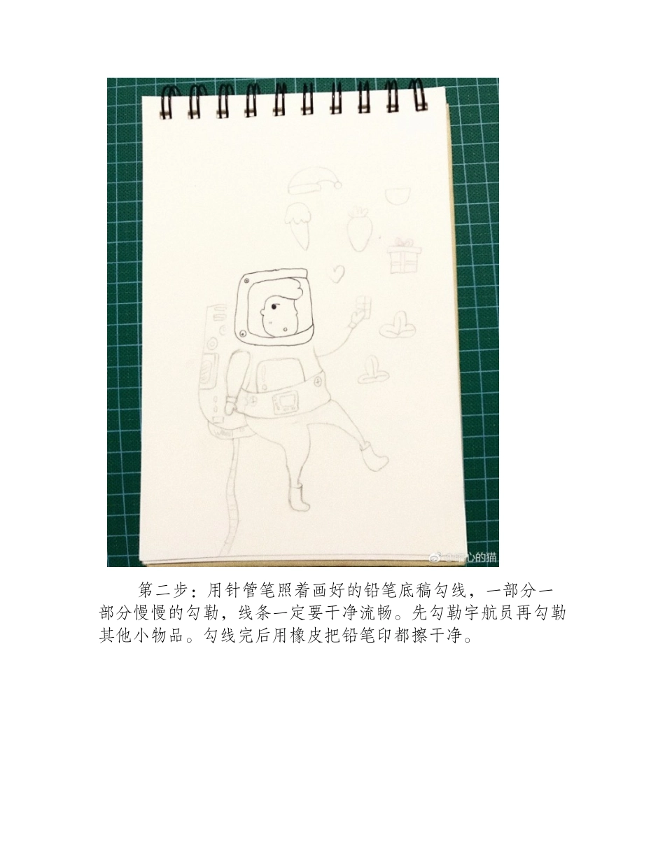 简单的宇航员怎么画_儿童画宇航员步骤图儿童画教程_第2页