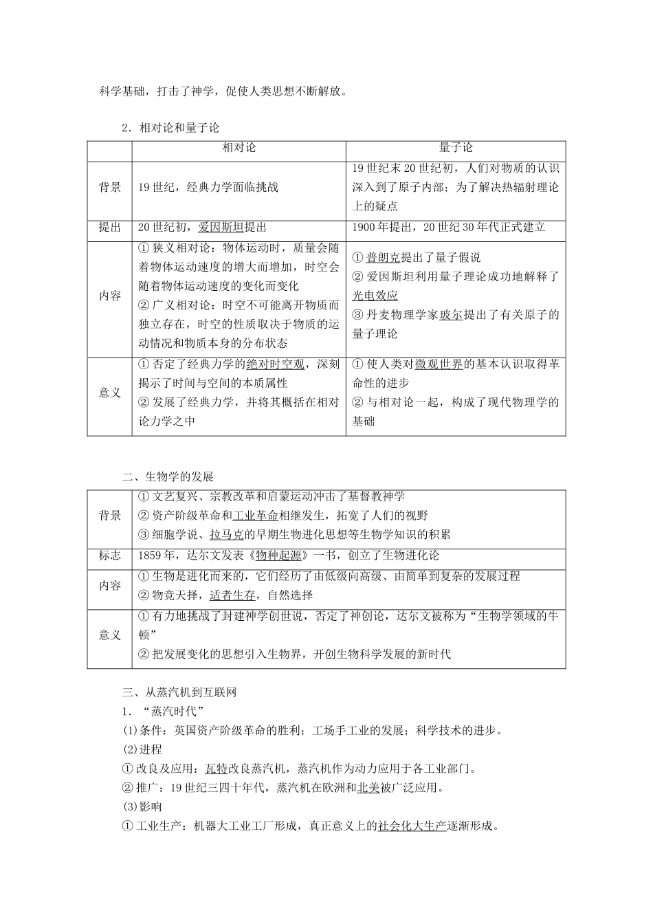 高考历史一轮复习 第十二单元 西方人文精神的起源、发展及近代以来的世界科技文艺 第3讲 近代以来世界科技发展及文学艺术讲义（含解析）新人教版必修3-新人教版高三必修3历史教案_第2页