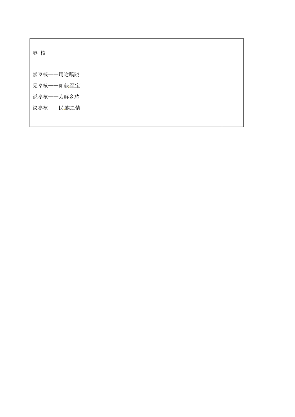 八年级语文上册 第6课《枣核》教案1 苏教版-苏教版初中八年级上册语文教案_第3页