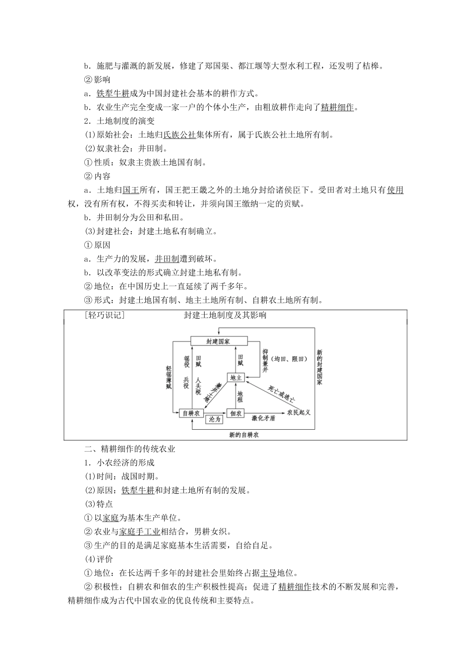 高考历史一轮复习 模块2 第六单元 古代中国经济的基本结构与特点 第12讲 精耕细作的传统农业和享誉世界的手工业教师用书（含解析）北师大版-北师大版高三全册历史教案_第2页