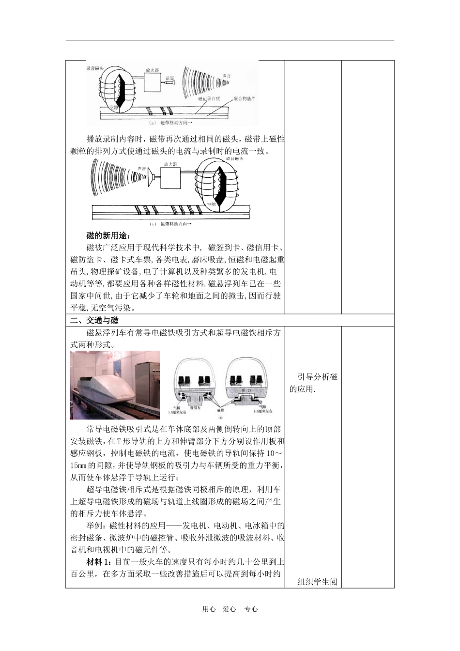 高二物理：5.4《磁与现代科技》教案 鲁科版选修3-1_第2页