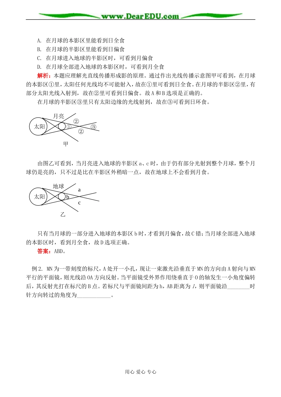 高二物理选修3-4 光的反射和折射_第2页
